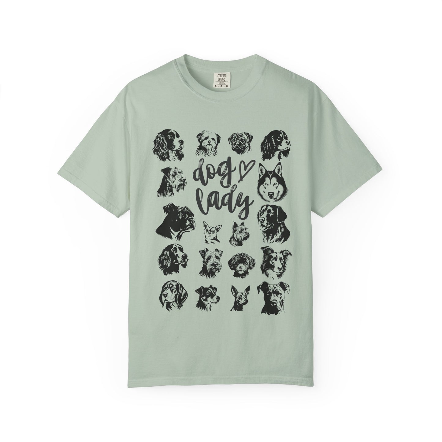 Dog Mom dog lady featuring different dog breeds vintage t-shirt