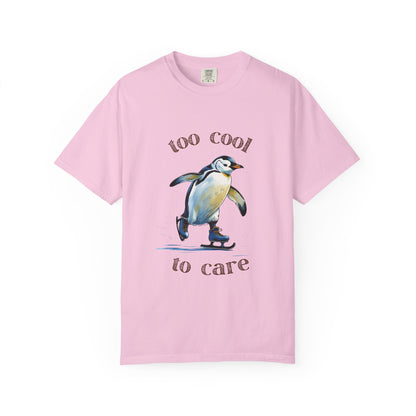 Cool Penguin Graphic T-Shirt, Unisex Casual Tee, Funny Gift, Ice Skating Humor, Perfect for Birthdays & Holidays