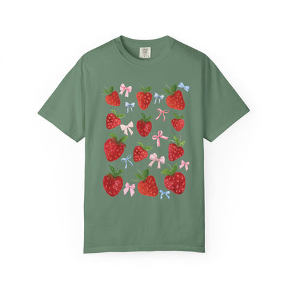 Strawberry Fields Unisex T-Shirt, Cute Summer Tee, Gift for Her, Eco-Friendly Apparel, Casual Wear, Berry Themed Fashion