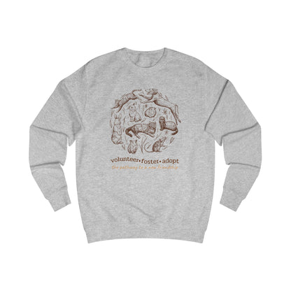 Animal Lover Sweatshirt - Volunteer Foster Adopt Cozy Crewneck