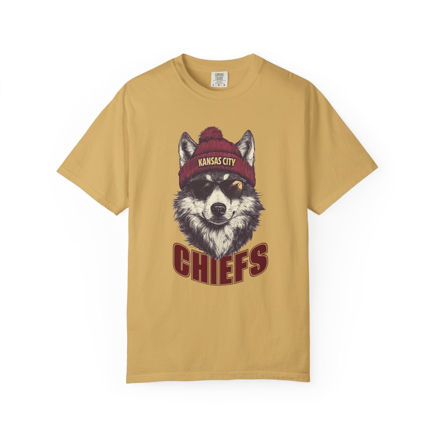 Kansas City Chiefs Football Wolf Spirit Animal Mascot T-Shirt, Unisex Football SeasonnTee, Wolf Design, Cool Graphic Shirt, Gift for Sprit Animal Lovers, Casualwear