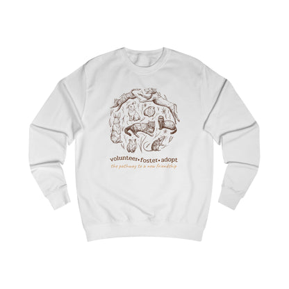 Animal Lover Sweatshirt - Volunteer Foster Adopt Cozy Crewneck