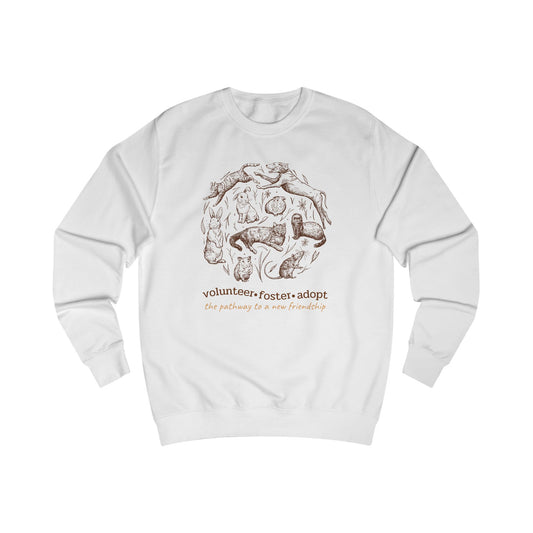 Animal Lover Sweatshirt - Volunteer Foster Adopt Cozy Crewneck