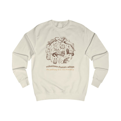 Animal Lover Sweatshirt - Volunteer Foster Adopt Cozy Crewneck