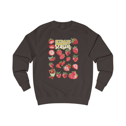 Strawberry Season Unisex Sweatshirt, Cozy Fruit Design Top, Spring Fashion, Gift for Food Lovers, Strawberry Lover Sweatshirt