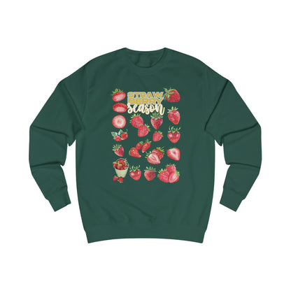 Strawberry Season Unisex Sweatshirt, Cozy Fruit Design Top, Spring Fashion, Gift for Food Lovers, Strawberry Lover Sweatshirt