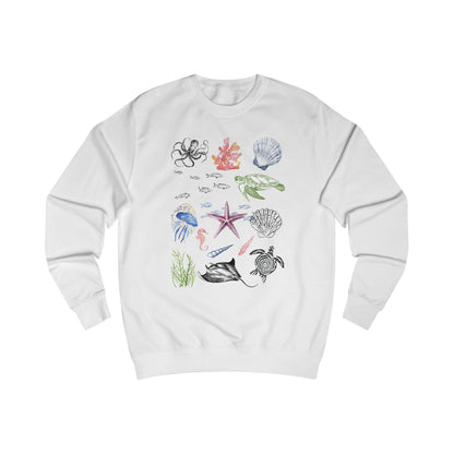 Ocean-Inspired Unisex Sweatshirt, Beach Lover Gift, Casual Wear, Nature Art Apparel, Nautical Sweatshirt
