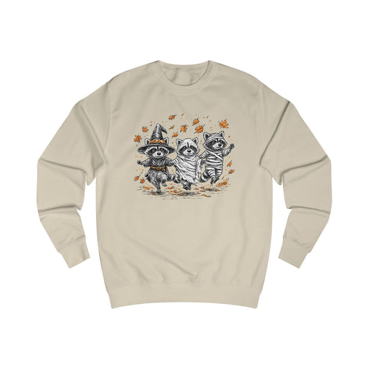 Autumn Whimsical Adorable Halloween Raccoons Unisex Sweatshirt