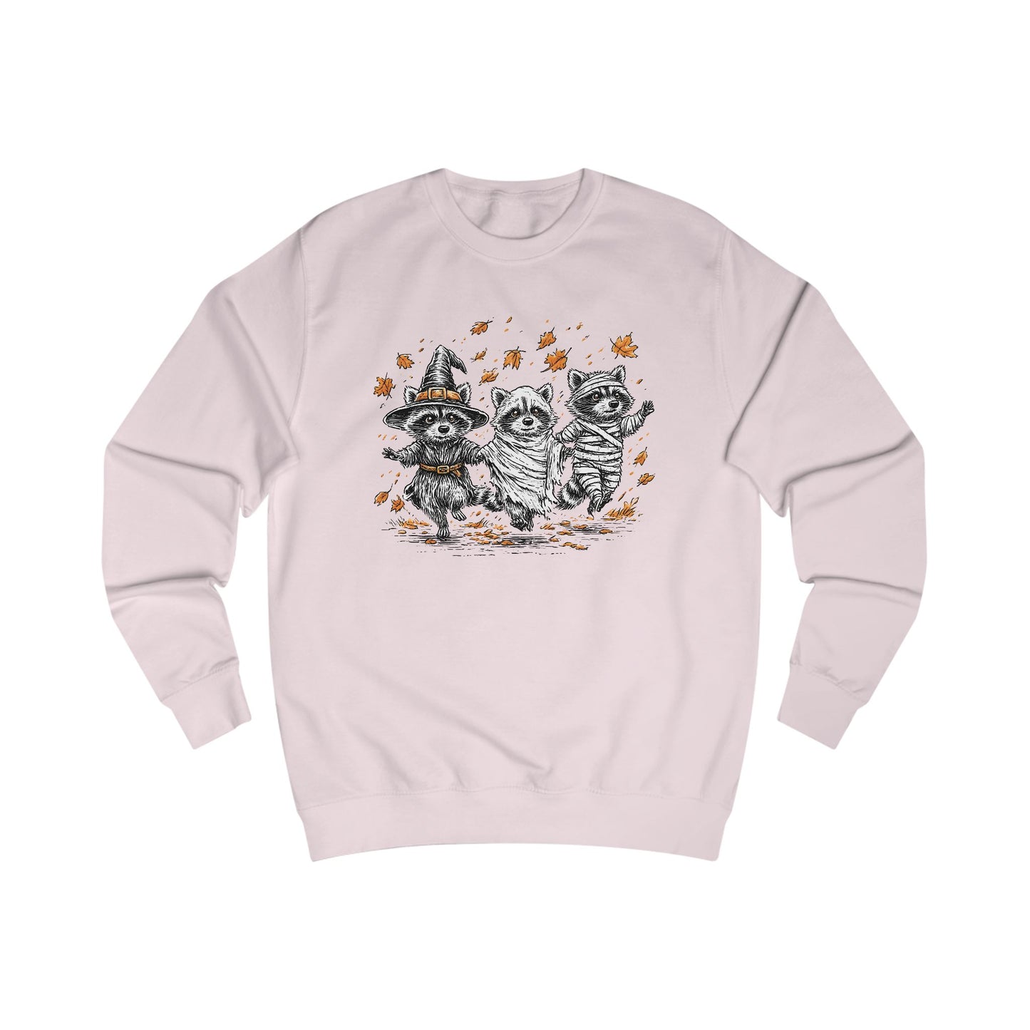 Autumn Whimsical Adorable Halloween Raccoons Unisex Sweatshirt