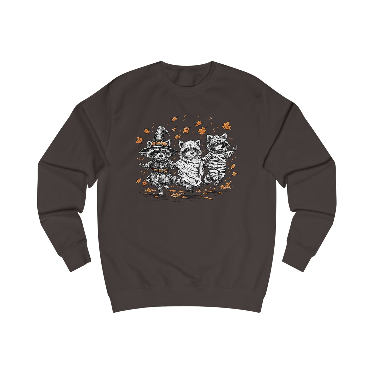 Autumn Whimsical Adorable Halloween Raccoons Unisex Sweatshirt