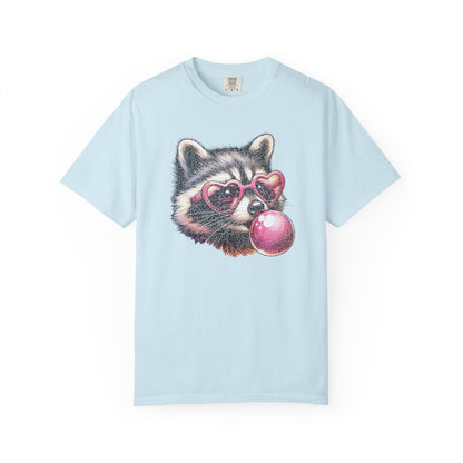 Cute Bubblegum Raccoon with Heart Sunglasses T-shirt