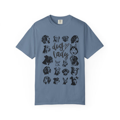 Dog Mom dog lady featuring different dog breeds vintage t-shirt