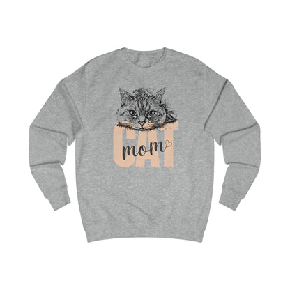 Cat Mom Unisex Sweatshirt - Cozy Gift for Cat Lovers, Birthday, Pet Celebration, Cute Cat Lover Apparel, Funny Cat Mom Gift