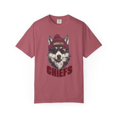 Kansas City Chiefs Football Wolf Spirit Animal Mascot T-Shirt, Unisex Football SeasonnTee, Wolf Design, Cool Graphic Shirt, Gift for Sprit Animal Lovers, Casualwear