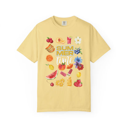 Summer Fruit Vibes T-Shirt, Unisex Casual Tee, Graphic Tee for Summer, Beachwear, Vacation Top, Gift for Her