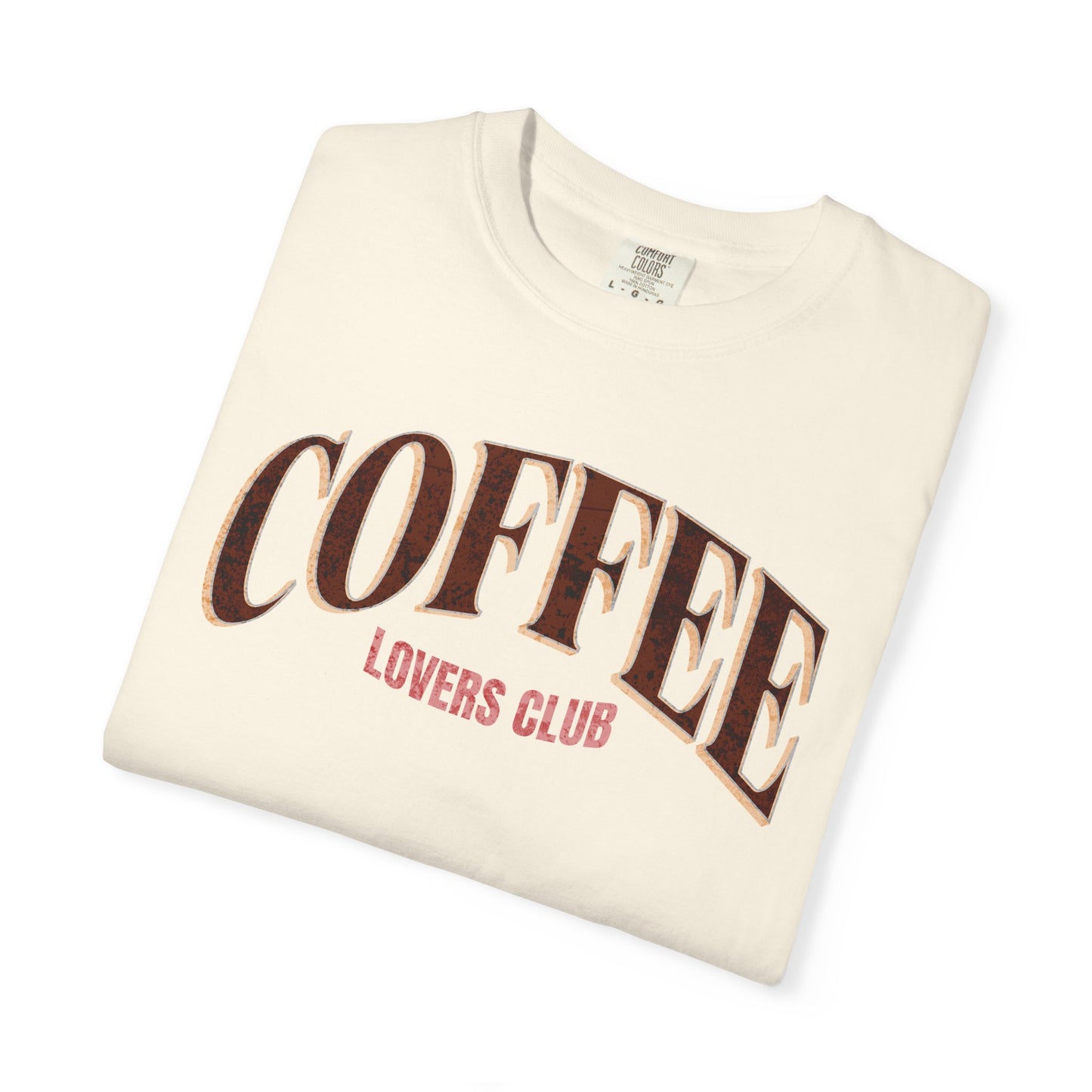 Coffee Lovers Club Unisex Garment-Dyed T-shirt | Casual Wear, Coffee Enthusiast Gift, Gift for Him/Her, Cozy Outfit, Everyday Style