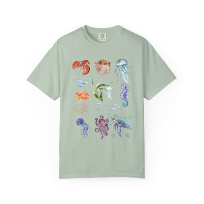 Ocean-Inspired Unisex T-Shirt, Beachwear, Sea Life Tee, Summer Gift, Nature Lover Apparel, Gift for Ocean Enthusiasts, Sustainable Fashion