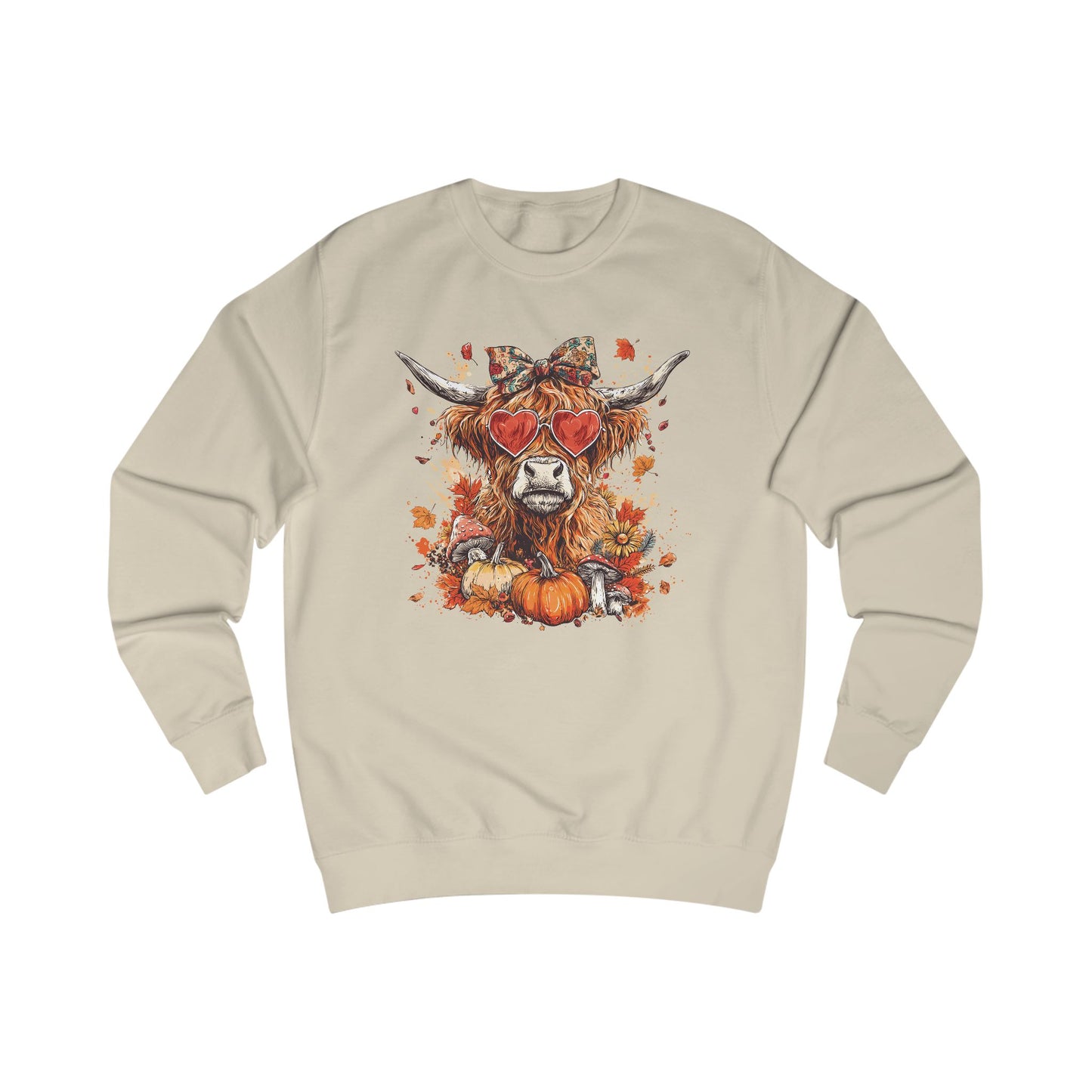 Autumn Vibes Highland Cow Unisex Sweatshirt, Cozy Fall Sweater, Harvest Fashion, Unique Gift, Halloween Apparel, Pumpkin Sweatshirt