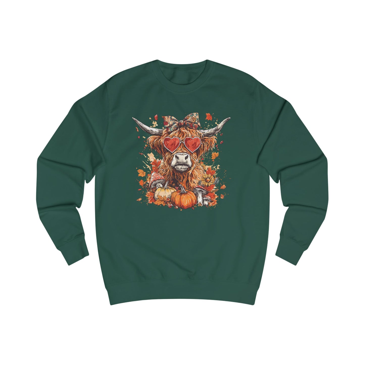 Autumn Vibes Highland Cow Unisex Sweatshirt, Cozy Fall Sweater, Harvest Fashion, Unique Gift, Halloween Apparel, Pumpkin Sweatshirt