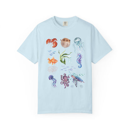 Ocean-Inspired Unisex T-Shirt, Beachwear, Sea Life Tee, Summer Gift, Nature Lover Apparel, Gift for Ocean Enthusiasts, Sustainable Fashion