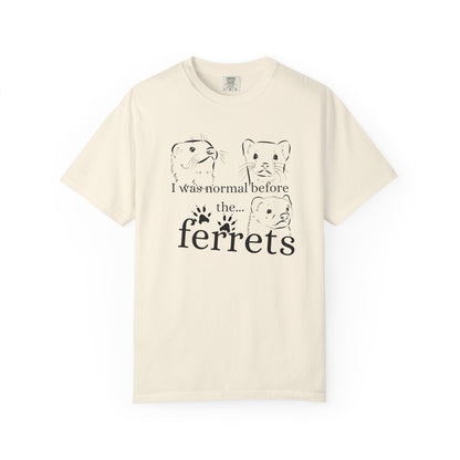 Whimsical Ferret T-shirt, Cute Animal Lover Tee, Gift for Pet Owners, Funny Graphic Tee, Ferret Mom/Dad Gift
