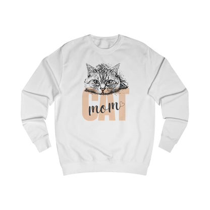 Cat Mom Unisex Sweatshirt - Cozy Gift for Cat Lovers, Birthday, Pet Celebration, Cute Cat Lover Apparel, Funny Cat Mom Gift