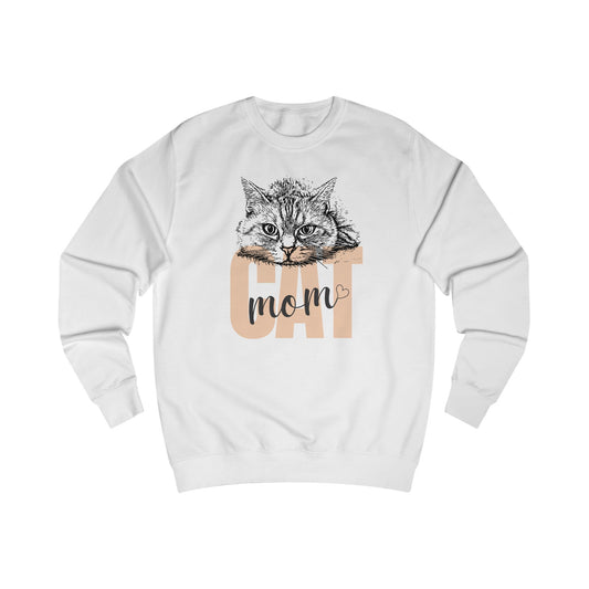 Cat Mom Unisex Sweatshirt - Cozy Gift for Cat Lovers, Birthday, Pet Celebration, Cute Cat Lover Apparel, Funny Cat Mom Gift