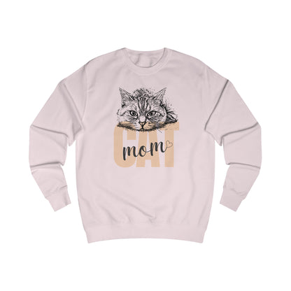 Cat Mom Unisex Sweatshirt - Cozy Gift for Cat Lovers, Birthday, Pet Celebration, Cute Cat Lover Apparel, Funny Cat Mom Gift
