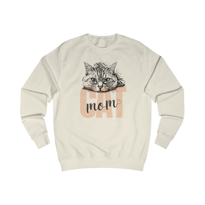 Cat Mom Unisex Sweatshirt - Cozy Gift for Cat Lovers, Birthday, Pet Celebration, Cute Cat Lover Apparel, Funny Cat Mom Gift