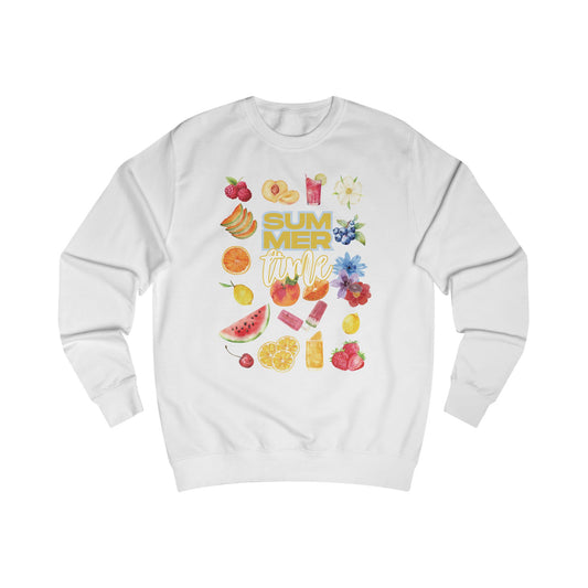 Summer Vibes Unisex Sweatshirt, Cozy Fruit Design Pullover, Perfect for Warm Days, Summer Party Gift, Trendy Fashion Statement