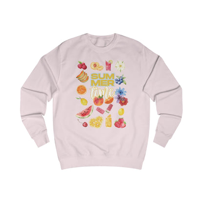 Summer Vibes Unisex Sweatshirt, Cozy Fruit Design Pullover, Perfect for Warm Days, Summer Party Gift, Trendy Fashion Statement