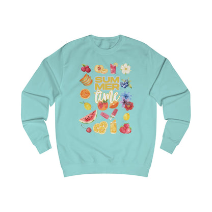 Summer Vibes Unisex Sweatshirt, Cozy Fruit Design Pullover, Perfect for Warm Days, Summer Party Gift, Trendy Fashion Statement