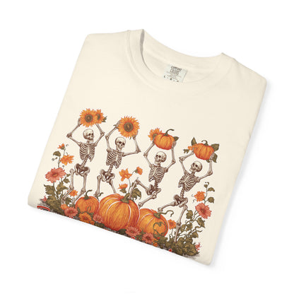 Fall Vibes Skeleton Pumpkin Comfort Colors Garment-dyed 100% cotton T-Shirt