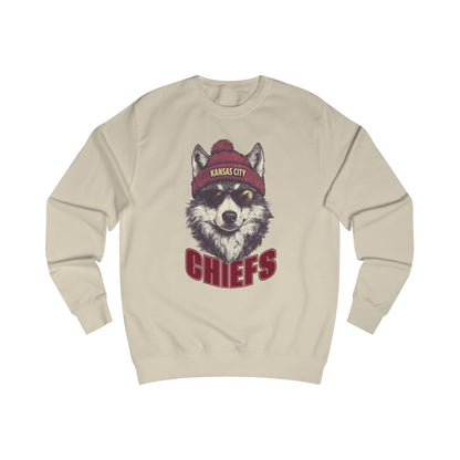 Kansas City Chiefs Wolf Spirit Animal Mascot Unisex Sweatshirt - Cozy Football Graphic Sweatshirt for Animal Lovers, Gift for Spirit Animal Lovers, Football Season Apparel, Casual Wear, Unique Gift