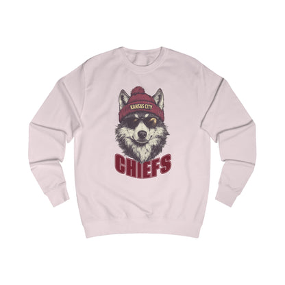 Kansas City Chiefs Wolf Spirit Animal Mascot Unisex Sweatshirt - Cozy Football Graphic Sweatshirt for Animal Lovers, Gift for Spirit Animal Lovers, Football Season Apparel, Casual Wear, Unique Gift