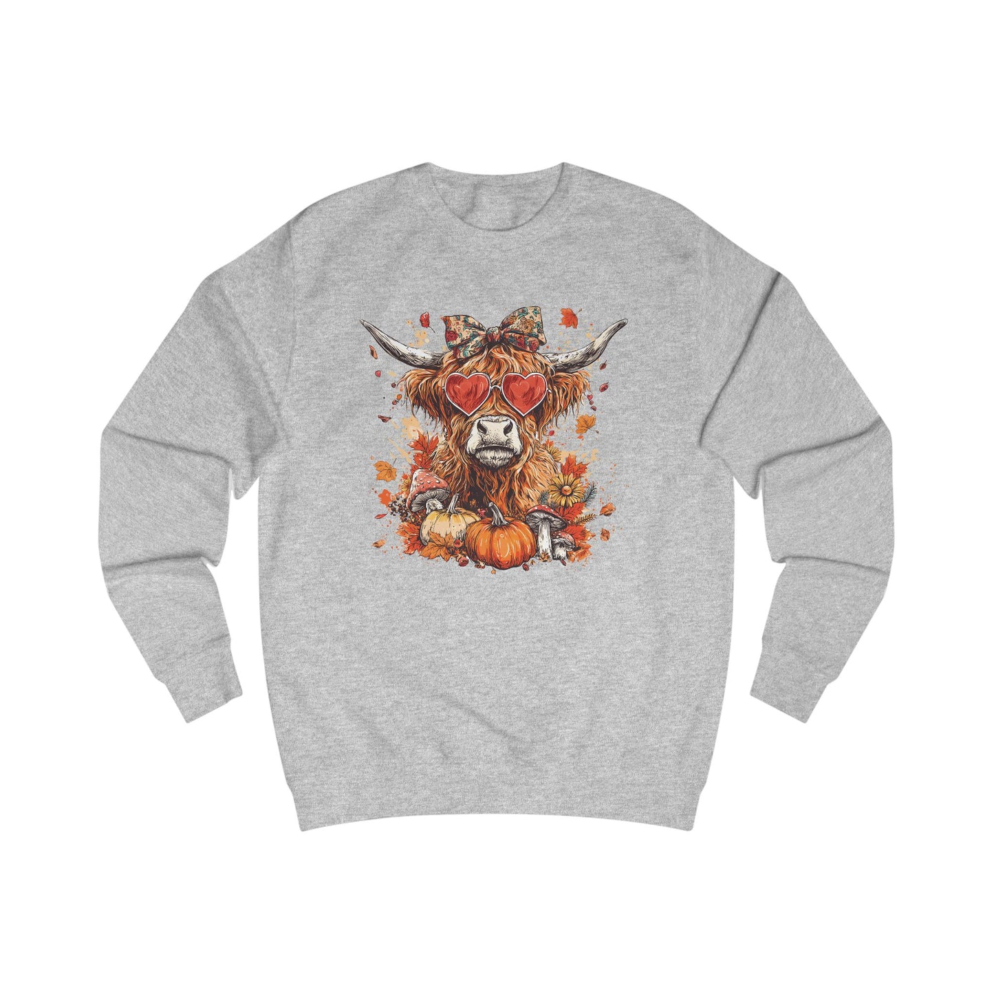 Autumn Vibes Highland Cow Unisex Sweatshirt, Cozy Fall Sweater, Harvest Fashion, Unique Gift, Halloween Apparel, Pumpkin Sweatshirt