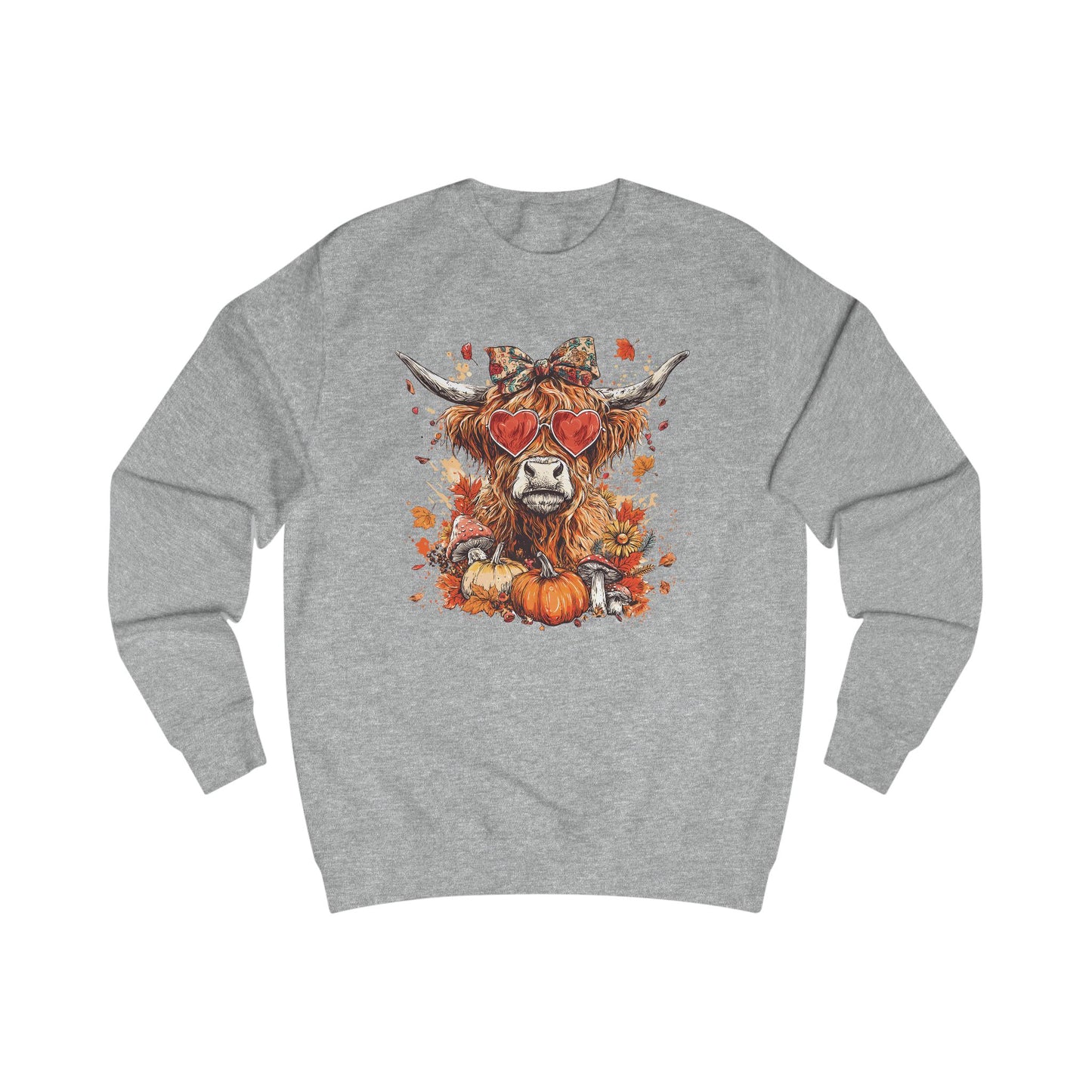 Autumn Vibes Highland Cow Unisex Sweatshirt, Cozy Fall Sweater, Harvest Fashion, Unique Gift, Halloween Apparel, Pumpkin Sweatshirt