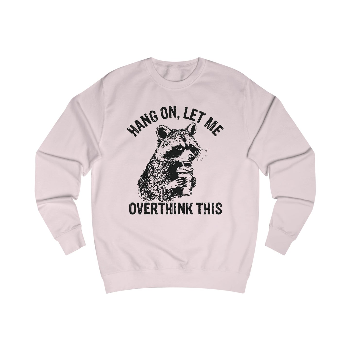 Funny Overthinking Raccoon Sweatshirt, Unisex Gift, Cozy Layer, Perfect for Friends, Overthinkers, Birthday, Casual Outing