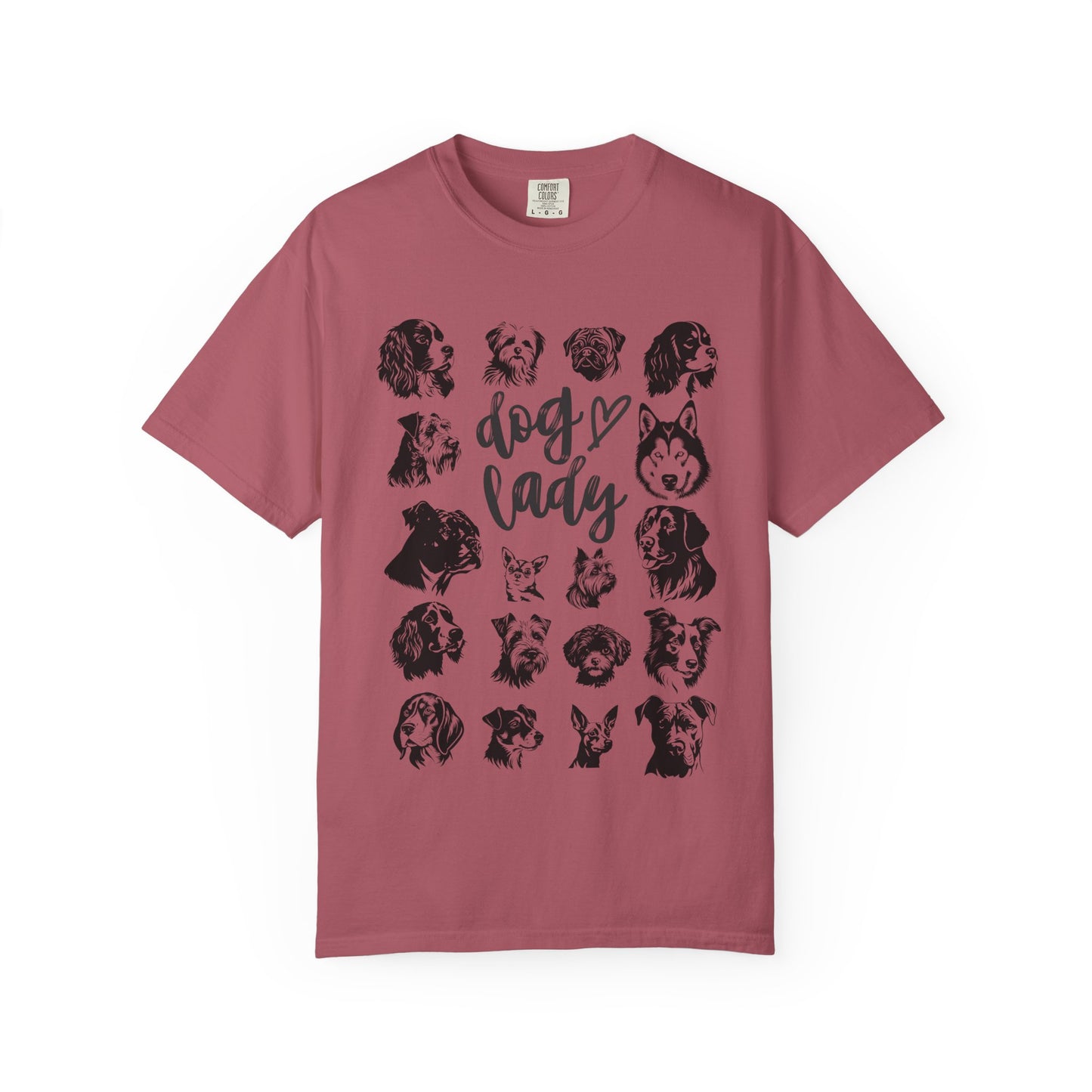 Dog Mom dog lady featuring different dog breeds vintage t-shirt