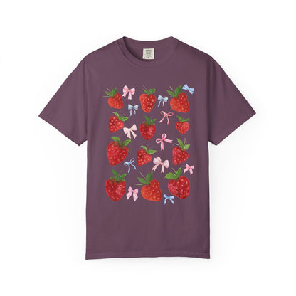 Strawberry Fields Unisex T-Shirt, Cute Summer Tee, Gift for Her, Eco-Friendly Apparel, Casual Wear, Berry Themed Fashion