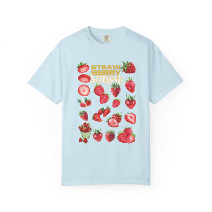 Strawberry Season T-Shirt, Summer Tee, Fruit Lover Gift, Unisex Casual Wear, Fun Graphic Shirt, Cute Outfit Idea