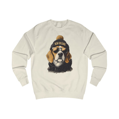 New Orleans Football Lover Sweatshirt, Unisex Cozy Top, Football Lover Gift, Dog-Themed Apparel, Casual Streetwear, Unique Gift Idea