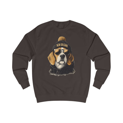 New Orleans Football Lover Sweatshirt, Unisex Cozy Top, Football Lover Gift, Dog-Themed Apparel, Casual Streetwear, Unique Gift Idea