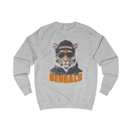 Cincinnati Bengals Spirit Animal Mascot Tiger Graphic Unisex Sweatshirt - Perfect for Game Days, Sports Enthusiasts, Fall Fashion, Tailgating, Cozy Comfort