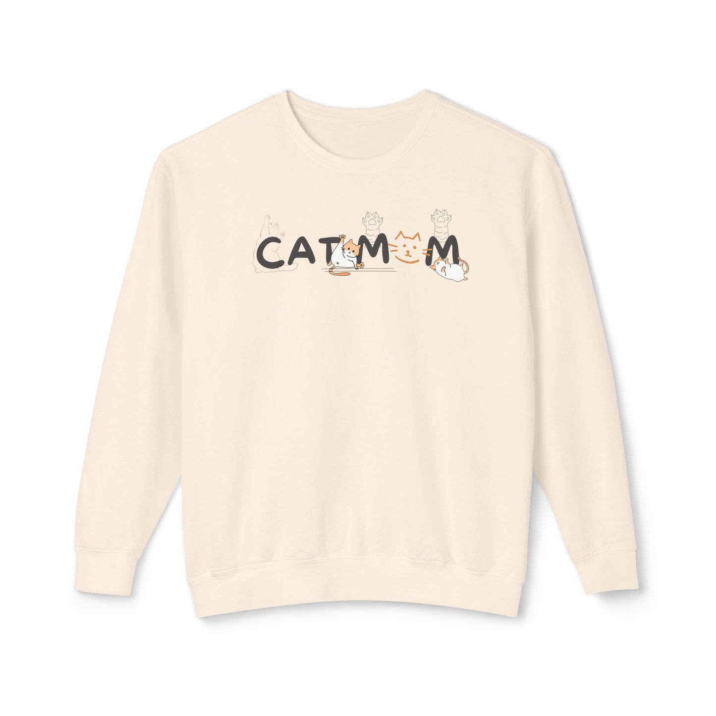 Cat Mom Lightweight Sweatshirt