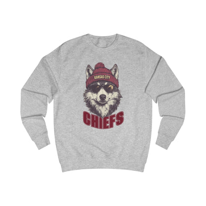 Kansas City Chiefs Wolf Spirit Animal Mascot Unisex Sweatshirt - Cozy Football Graphic Sweatshirt for Animal Lovers, Gift for Spirit Animal Lovers, Football Season Apparel, Casual Wear, Unique Gift