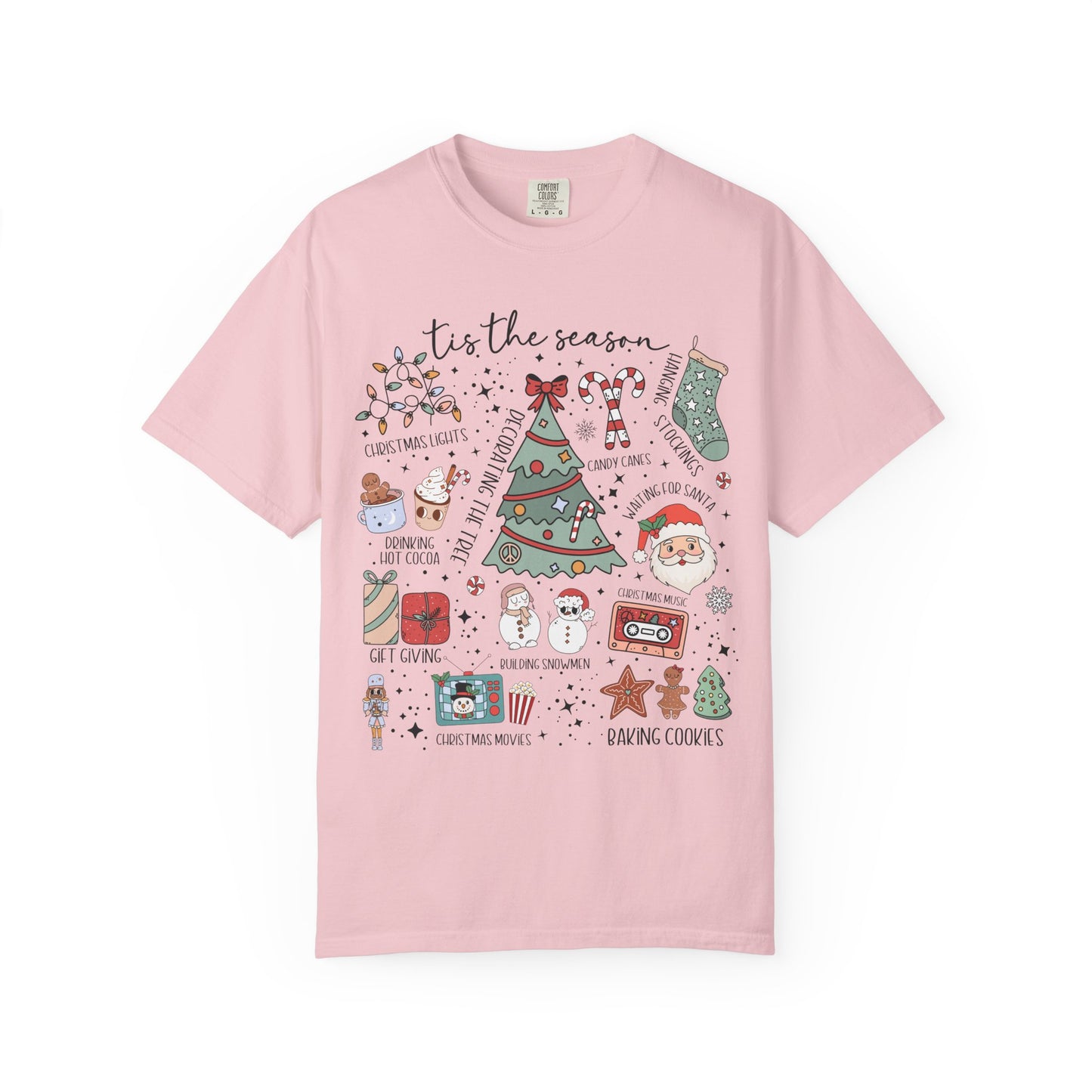 Festive Christmas Doddle Graphic T-Shirt for Holiday Cheer, Unisex Christmas Tee, Gift for Him/Her, Cozy Seasonal Look, Perfect for Winter Celebrations
