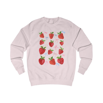 Strawberry Delight Unisex Sweatshirt - Cozy Style, Gift Idea for Friends, Spring Fashion, Comfortable Outfit, Perfect for Berry Lovers