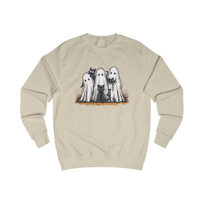 Cute Spooky Halloween Cat Lover Ghost  Unisex Sweatshirt