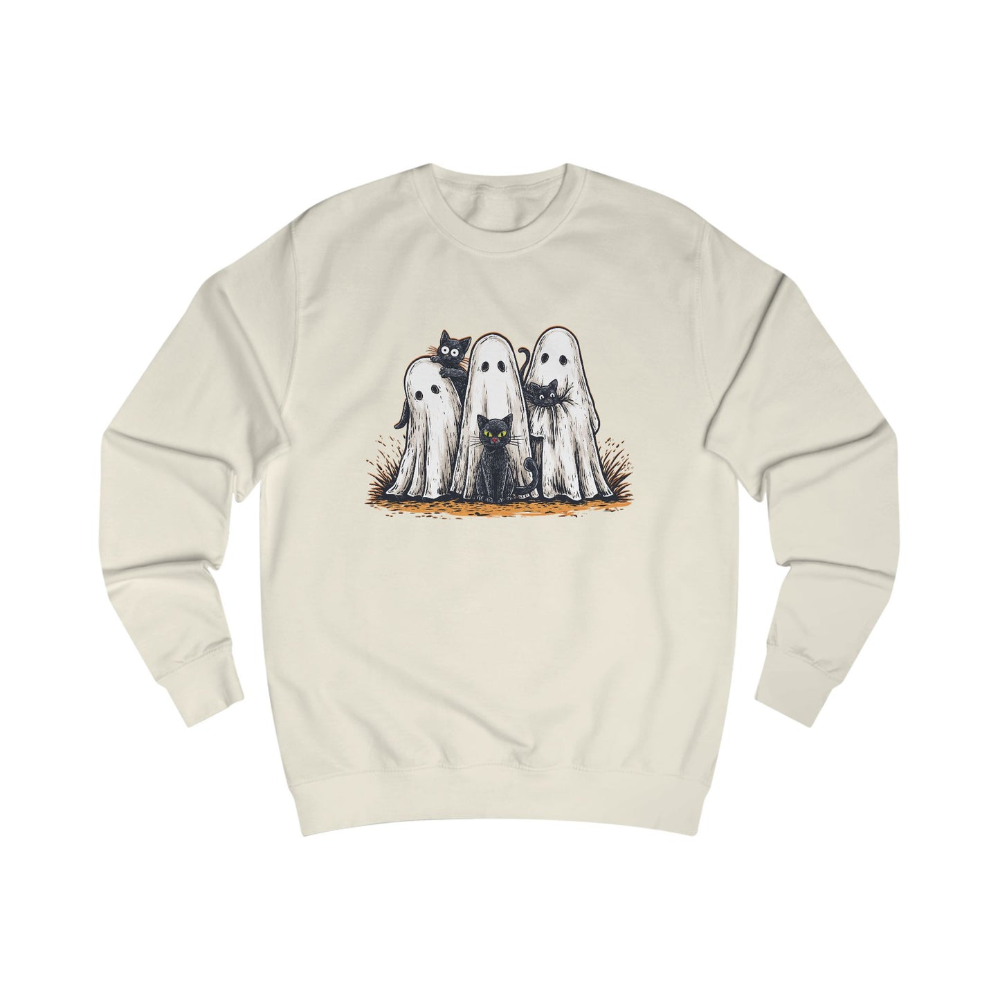 Cute Spooky Halloween Cat Lover Ghost  Unisex Sweatshirt